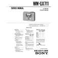 SONY WMGX711 Instrukcja Serwisowa