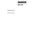 ZANKER ZKF255 Owners Manual