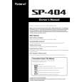 BOSS SP-404 Owners Manual
