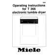 MIELE T366 Owners Manual