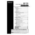 ROLAND HP245 Owners Manual