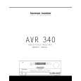 HARMAN KARDON AVR340 Owners Manual