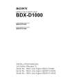 SONY BDX-D1000 Instrukcja Serwisowa