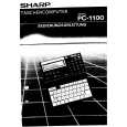 SHARP PC1100 Owners Manual