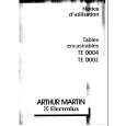 ARTHUR MARTIN ELECTROLUX TE0004X Owners Manual