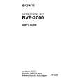 SONY BVE-2000 Owners Manual