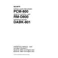 SONY DABK-801 Instrukcja Obsługi