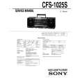 SONY CFS-1025S Manual de Servicio