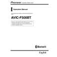 PIONEER AVIC-F500BT/XCN/AU Owners Manual