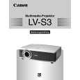 CANON LV-S3 Owners Manual