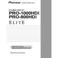 PIONEER PRO-1000HDI/LUCXC Manual de Usuario