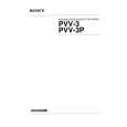 SONY PVV3 Owners Manual