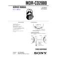 SONY MDRCD2000 Service Manual