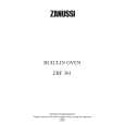 ZANUSSI ZBF361X Owners Manual