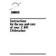 ZANUSSI Z100 (DW) Owners Manual