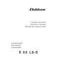 ELEKTRON E60LS-E Owners Manual