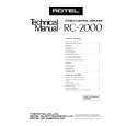 ROTEL RC-2000 Service Manual