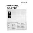 TOSHIBA QR-2000 Service Manual