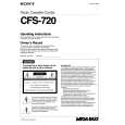 SONY CFS-720 Instrukcja Obsługi