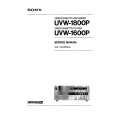 SONY UVW1600P VOLUME 1 Service Manual