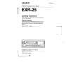 SONY EXR-25 Owners Manual