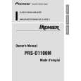 PIONEER PRS-D1100M/XS/UC Owners Manual