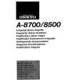 ONKYO A-8500 Owners Manual