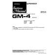 PIONEER GM-4E Instrukcja Serwisowa