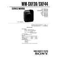 SONY WM-SXF39 Instrukcja Serwisowa
