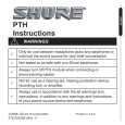 SHURE PTH Instrukcja Obsługi