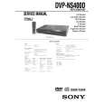 SONY DVP-NS400D Manual de Usuario