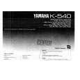 YAMAHA K-540 Manual de Usuario