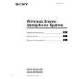 SONY MDRRF960RK Owners Manual