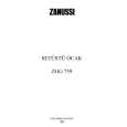 ZANUSSI ZGG759ITCN Owners Manual