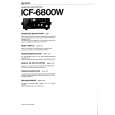 SONY ICF-6800W Instrukcja Obsługi