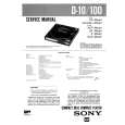SONY D10/100 Service Manual