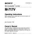 SONY M-717V Owners Manual