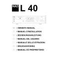 NAD L40 Owners Manual