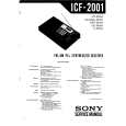 SONY ICF2001 Instrukcja Serwisowa