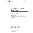 SONY RCDW10 Owners Manual