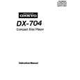 ONKYO DX704 Owners Manual