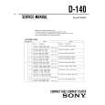 SONY D-140 Service Manual