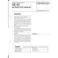 KENWOOD GE-87 Owners Manual