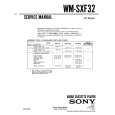 SONY WM-SXF32 Instrukcja Serwisowa