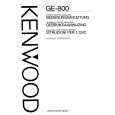 KENWOOD GE-800 Owners Manual