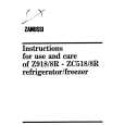 ZANUSSI Z918/8R Owners Manual