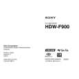 SONY HDW-F900 Manual de Usuario