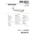 SONY RDRGX315 Manual de Servicio