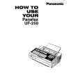 PANASONIC UF250 Owners Manual