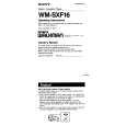 SONY WM-SXF16 Owners Manual